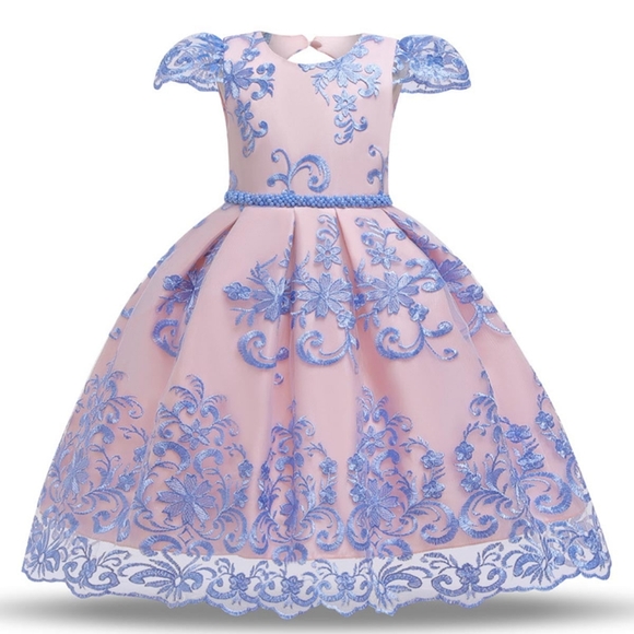 🎀SALE🎀NEW Embroidery Princess Flower Lace Bow Wedding, Birthday Party Dress - Picture 6 of 9